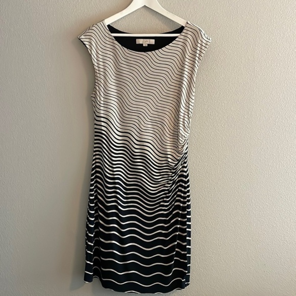 LOFT knit dress L black